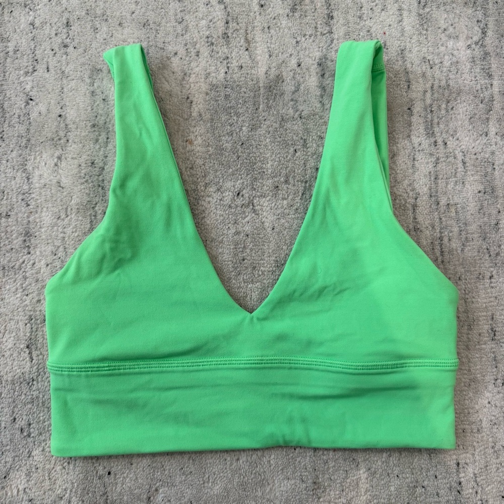 Lime green lululemon align bra 6